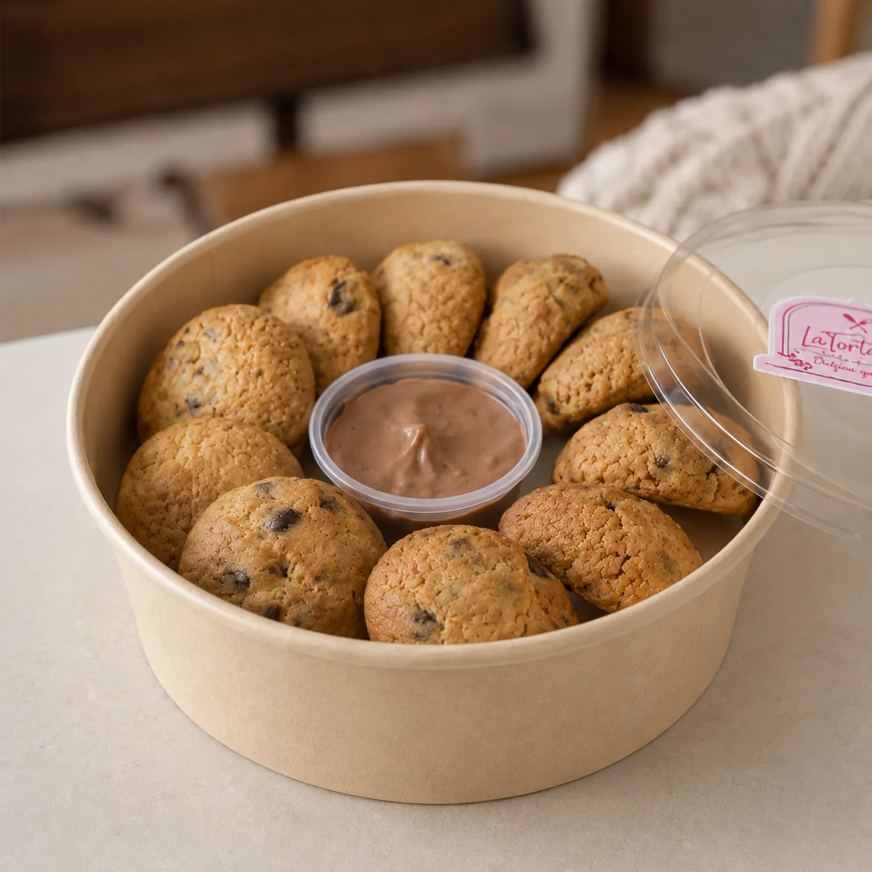 Bowl Cookie Dip 🍪 | 12 mini galletas con salsa de chocolate