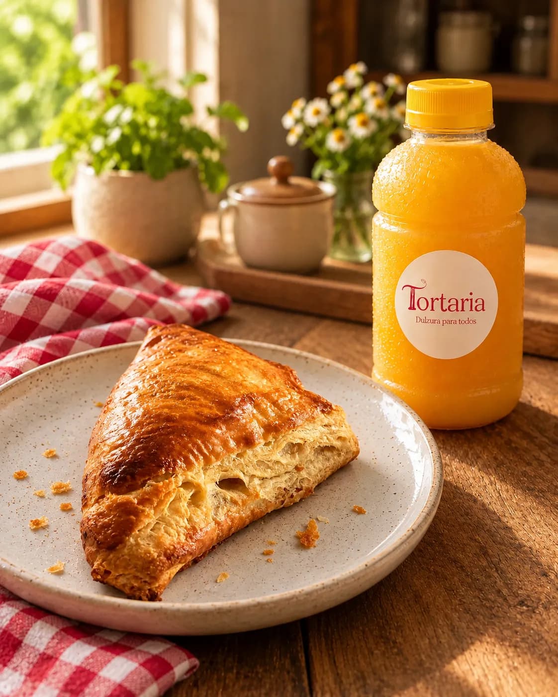 El Buen Comienzo | Pastel de pollo + Jugo de naranja